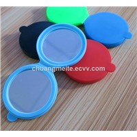 New Style Round Shaped Eco-Friendly Beauty Makeup Silicone Pocket Mirror