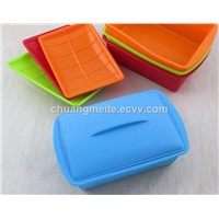 Rectangular High Temperature Resistant Sealed Microwave Travel Portable Tableware Silicone Lunch Box