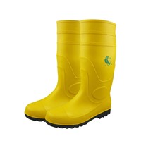 CE Standard Yellow Steel Toe Waterproof PVC Safety Rain Boots for Work