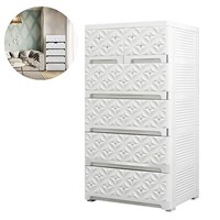 Nafenai 4-Drawer with 2 Cabinets Storage Organizer Multi-Storey for Livingroom Home Cloest