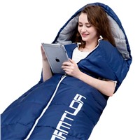 Winter Outdoor Portable Lightweight Waterproof Polyester Fabric Adult Envelope Hollow Cotton Sleeping Bag