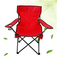 Folding Fishing Camping Folding Beach Chair with Arm Cup Holder