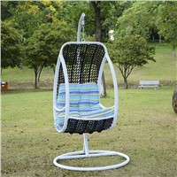 White Villa Courtyard Balcony Leisure Swing Chair with Handrails