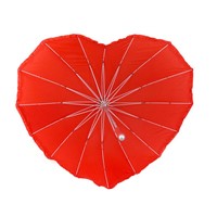 Creative Heart-Shaped UV Protection Parasol Long Handle Wedding Umbrella for Gift