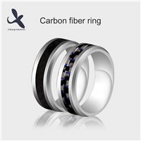 High End Tungsten Steel Wedding Rings Popular Jewelry Carbon Fiber Mens Ring