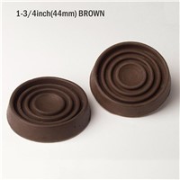 1-3/4inch_ROUND CASTOR CUPS, Rubber Base, Protects Floors BROWN - 38 Or 44mm