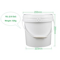 Water Round 10L Plastic Bucket for Food Packaging