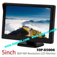 5 Inch Dash Mount Car Rear View LCD Monitor with 2CH Video Inputs from Topccd (TOP-D5006)