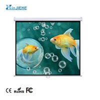 Ceiling Wall Mount PUll Down Self-Lock Manual Projection Screen Projector