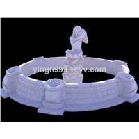 White Marble Sculpture Fountain Garden Water Feature for Decoration