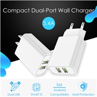 Dual USB Charger Adapter 3.4A Mobile Phone Charger