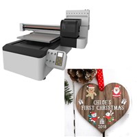 Colorful Christmas Wood Heart Shape Decoration Printing Machine