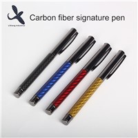 2019 Promotional Carbon Fiber Rollerball Pen Custom Logo Metal Roller Ball Pens OEM Gifts