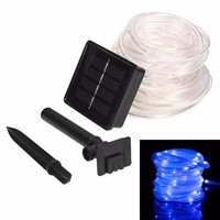 Solar Rope Lights, Waterproof Copper Wire Lights Tube, Outdoor Rope Lights for Garden Yard Path Fence Tree Wedding Party