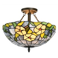 16\&amp;quot; Color Glass Ceiling Lamp(Dia. 40*33cm)