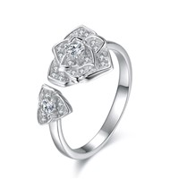 Fashion Jewelry Wholesale Charms Sterling Sliver Open Zircon Engagement Ring. Made from Sliver & Cubic Zircon, the Rings