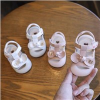 Baby Learn Step Shoes Soft Soles Anti-Skid 0 / 1 3 One Year Old 2 Girl Princess Shoes Toddler Baotou Sandals Spring And