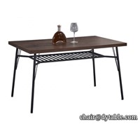 Dining Room Furniture Stainless Steel Dining Table Designs with Metal Legs
