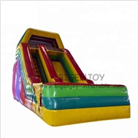 Rainbow Colorful Kids Inflatable Water Games Commercial Cheap Water Slides