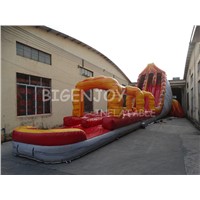 Commercial Amusement Park Giant Inflatable Volcano Water Slip Slide with Pool