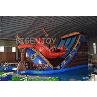 Adult Size Inflatable Octopus Pirate Ship Water Slide
