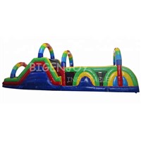 Finest Quality Rainbow Inflatable Obstacle Course for Kids