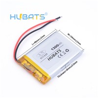 Hubats 3.7V 1300mAH 803448 Polymer Lithium Ion Li-Ion Battery for Model Aircraft GPS MP3 MP4 Cell Phone Speak