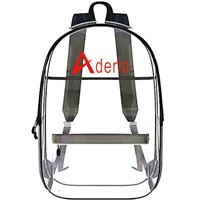 Clear Transparent PVC Backpack Waterproof Portable Backpack with Cosmetic Bag Travel