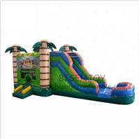 0.55mm PVC Outdoor Sports Game Large Adult Jungle Inflatable Bouncy Slide Inflatable Water Slide