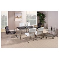 Prefab Marble Table Top Dining Furniture Set
