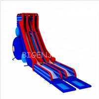 Inflatable Playground Games Double Lane Slide 28m Long PVC Tarpaulin Giant Inflatable Slides for Adults