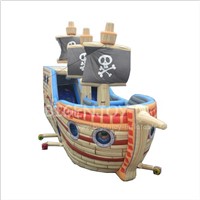 Large Outdoor Kids Amusement Park Giant Inflatable Pirate Ship Slide Bounce Playground Inflatable Titanic Slide