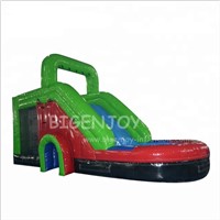 Shoe Style Extreme Bounce Round Inflatable Pool Water Slide Jumper with Rock Climbing Wall