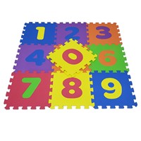 Non-Toxic Odorless 12in x 12in Baby EVA Foam Numbers Puzzle Play Floor Mat