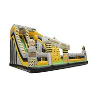 Nuclear Zone Playground Toxic Inflatable Obstacle Course Free Stunt Jump Amusement Park