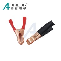 50-Amp Copper Alligator Clips Terminal Test Electrical Battery Crocodile Clamp for Jumper Cables Boost