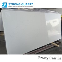 Misty Carrara White Building Material Polished Surface Granite / Marble Series Quartz Stone Slabs for Kitchen / Bathroom