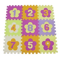 Odorless 12in x 12in 9pcs/Set EVA Numbers Puzzle Play Mat Babies