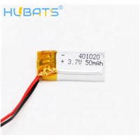 Hubats Rechargeable 401020 Lithium Polymer Battery 401020 Lipo Battery 3.7v 50mah for Bluetooth Headset