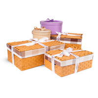 Paper Gift Basket with Lid, Wine Gift Basket, Storage Basket