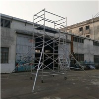 Aluminum Ladders Scaffold Mobile Working System Scaffolding with Wheels