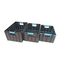 100% Handcraft Paper Storage Baskets, Rectangle Box, Storage Bin, Wicker Basket, Raw Material Basket