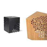 Lace Solid Bamboo Carving End Table