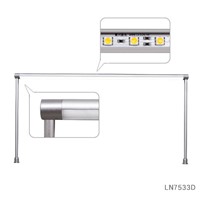 Energy Saving DC12V Silver LED Supporting Bar Light Strips for Jewelry Showcase LN7533D