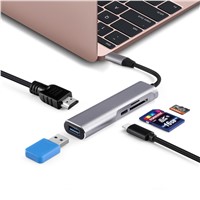HOTSALE USB3.0, SD/TF Card Reader USB 3.1 Type-C 5 in 1 DockingSupport 4K HD Video Transmission, Audio &amp;amp; Video
