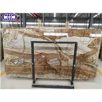 Chinese Fantasy Gold Marble Tile Slab