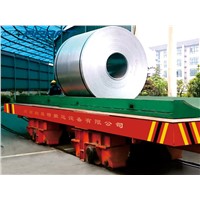 50t Load Motorized Steerable Warehouse Coil Transfer Trolley