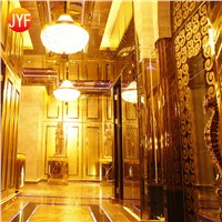 JYF003 Wall Decoration 0.4mm Gold Mirror Stainless Steel Sheet