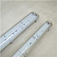 T8 Double Lamp Tube Waterproof Shell, PC Cover LED Lamp Holder, Neutral Packaging Dust-Proof, Moisture-Proof & Corrosi