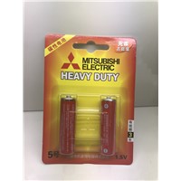 Mitsubishi R6 Battery AA Carbon Zinc Battery Heavy Duty Battery FACTORY